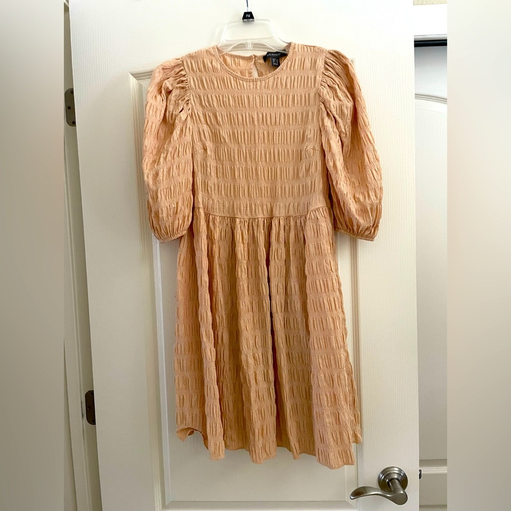 Golden summer dress loose fit